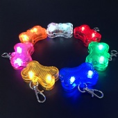 Colorful bone-shaped flashing dog pendant led